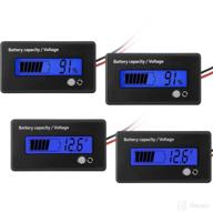 🔋 weewooday golf cart battery meter battery indicator voltage meter dc 12v 24v 36v 48v 72v with alarm - 2 piece pack логотип