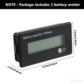 img 3 attached to 🔋 Weewooday Golf Cart Battery Meter Battery Indicator Voltage Meter DC 12V 24V 36V 48V 72V with Alarm - 2 Piece Pack