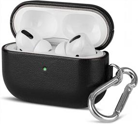 img 4 attached to Protect Your AirPods Pro In Style With Lopie Handmade Fully-Wrapped Leather Case With Keychain - Scratch-Resistant Microfiber Cushion And Original Design For Men/Women In Classic Black