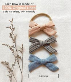 img 3 attached to Cherssy Baby Girl: Stylish And Comfortable Linen Bows Headbands For All Ages