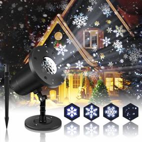 img 4 attached to Преобразите свои рождественские украшения с помощью проектора INNENS Snowflake Lights - водонепроницаемый светодиодный проектор для вечеринок и свадеб на открытом воздухе и в помещении