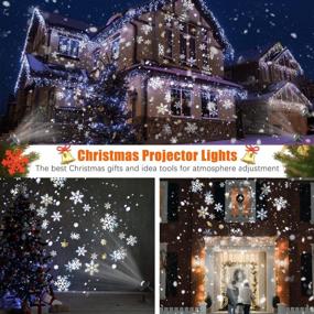 img 3 attached to Преобразите свои рождественские украшения с помощью проектора INNENS Snowflake Lights - водонепроницаемый светодиодный проектор для вечеринок и свадеб на открытом воздухе и в помещении