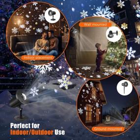 img 1 attached to Transform Your Christmas Decorations With INNENS Snowflake Projector Lights - Outdoor & Indoor Waterproof LED Snowfall Holiday Projector For Parties And Wedding