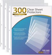 ktrio sheet protectors 8.5 x 11 inch clear page protectors for 3 ring binder, plastic sleeves for binders, top loading paper protector letter size, 300 pack logo