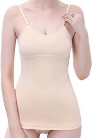 img 4 attached to Everbellus Firm Tummy Control Shapewear Tank Top Compression Underwear For Women Beige XX-Large