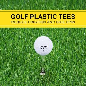 img 1 attached to KVV 3-1/4" Adjustable Height Plastic Golf Tees 40 Value Pack 4-Prong Tees Long 83Mm Colored Set Excellent Durability And Stability Tees