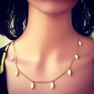 essem jac mother of pearl & gold filled chain necklace + earrings set logo