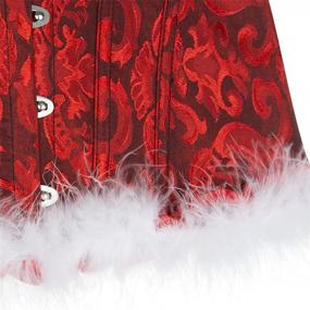 img 1 attached to Красный корсет-бюстье Санта-Клауса больших размеров: праздничный и кокетливый рождественский костюм для женщин