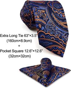 img 3 attached to 🧣 Classic Men's Accessories: Shlax Necktie in Paisley Orange - Perfect for Ties, Cummerbunds & Pocket Squares