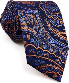 img 1 attached to 🧣 Classic Men's Accessories: Shlax Necktie in Paisley Orange - Perfect for Ties, Cummerbunds & Pocket Squares