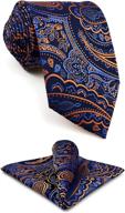 🧣 classic men's accessories: shlax necktie in paisley orange - perfect for ties, cummerbunds & pocket squares logo