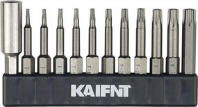 img 3 attached to KAIFNT K455 12-Piece Impact Torx/Star Tamper-Proof Power Bit Set With Magnetic 1/4-Inch Hex Shank Bit Holder
