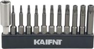 kaifnt k455 12-piece impact torx/star tamper-proof power bit set with magnetic 1/4-inch hex shank bit holder logo
