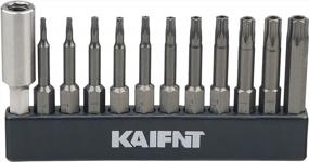img 4 attached to KAIFNT K455 12-Piece Impact Torx/Star Tamper-Proof Power Bit Set With Magnetic 1/4-Inch Hex Shank Bit Holder