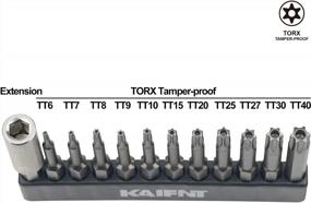 img 2 attached to KAIFNT K455 Набор из 12 ударных бит Torx/Star с защитой от несанкционированного доступа и магнитным держателем бит с шестигранным хвостовиком 1/4 дюйма