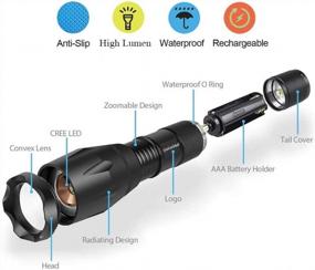img 4 attached to Green LED Flashlight Single Mode Hunting Light With Zoomable And Waterproof For Hunting Predator Fishing