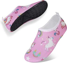 img 1 attached to Torotto Kids Water Shoes: Stylish Aqua Socks for Girls' Pool Activities