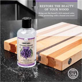 img 2 attached to 🌿 CLARK's Cutting Board Mineral Oil: Butcher Block Wood Conditioning with Natural Lavender and Rosemary Extract - Food Grade, 12 oz