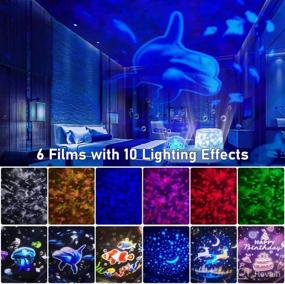 img 1 attached to 🌌 STARS LAMP Ocean Night Light Projector for Kids' Bedroom, Galaxy Nebula Star Projector with USB Cable, 360 Degree Rotation Kid Night Light Decor for Party, Birthdays, Christmas Gifts