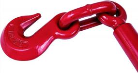 img 3 attached to Secure And Durable Ratchet Load Binders With Grab And Slip Hooks For Flatbed Trailers - 2-Pack Red EI002A 5/16-3/8 Inch - Buy Now!