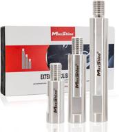 🔧 maxshine stainless steel rotary extension shaft set: 2in, 3in, 5in – perfect for car polishing and angle grinder extension logo