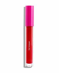 img 2 attached to MODELCO Lip Lacquer: High-Pigment, Long-Wear Color With Non-Sticky Finish And All Day Moisture - Iconic Red 0.17 Oz