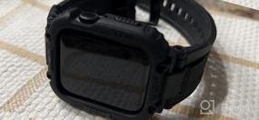 img 6 attached to Корпус Apple Watch 49 мм AmBand военного класса с защитной пленкой для экрана и 2 упаковками пленок из закаленного стекла - прочный ремешок для спортивной серии, мужской армейский зеленый бампер