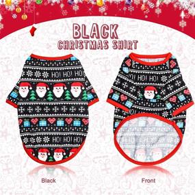 img 1 attached to 🐾 HYLYUN Dog Christmas Shirt 2 Packs - Festive Pet Shirt Set for Small Dogs and Cats - Cute Printed Clothing for a Joyful Holiday Season