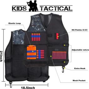 img 2 attached to Tepsmigo Kids Tactical Vest Kit With 100 Refill Darts, 2 Reload Clips, Face Tube Masks, Hand Wrist Bands And Protective Glasses - Ages 5+