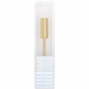 img 1 attached to PANA Nail Carbide Cylinder Bit - Two Way Rotate Use For Both Left And Right Handed - Fast Remove Acrylic Or Hard Gel - 3/32" Shank - Manicure, Nail Art, Drill Machine (Medium, Gold)