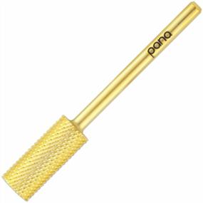 img 4 attached to PANA Nail Carbide Cylinder Bit - Two Way Rotate Use For Both Left And Right Handed - Fast Remove Acrylic Or Hard Gel - 3/32" Shank - Manicure, Nail Art, Drill Machine (Medium, Gold)