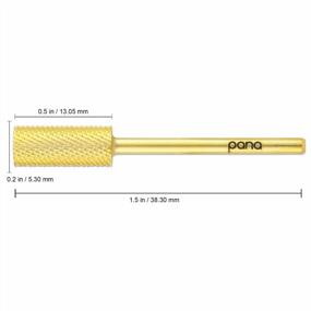 img 3 attached to PANA Nail Carbide Cylinder Bit - Two Way Rotate Use For Both Left And Right Handed - Fast Remove Acrylic Or Hard Gel - 3/32" Shank - Manicure, Nail Art, Drill Machine (Medium, Gold)