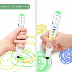 img 1 attached to Lebze Washable Markers For Kids Ages 2-4 Years, 24 Colors Toddler Markers For Coloring Books, Safe Non Toxic Art School Supplies For Boys & Girls Easy To Grip Flower Monaco