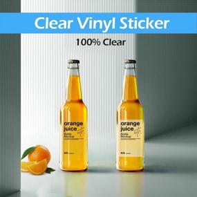 img 2 attached to Uinkit Printable Clear Sticker Waterproof Transparency Vinyl Sticker Only For Laser Printer -100% Transparent 20Sheets 8.5X11Inch Full Sheet Labels For Personalized Labels, Custom Artwork