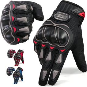 img 4 attached to 🏍️ NICEWIN Motorcycle Gloves: Unisex Touchscreen Warm Dirt Bike Gloves with Full Knuckle Protection for Riding, Road Racing, Cycling, ATV, MTB