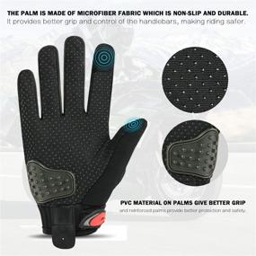 img 2 attached to 🏍️ NICEWIN Motorcycle Gloves: Unisex Touchscreen Warm Dirt Bike Gloves with Full Knuckle Protection for Riding, Road Racing, Cycling, ATV, MTB