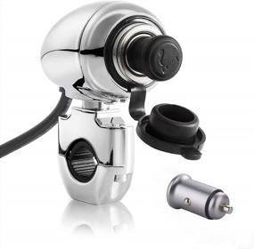 img 4 attached to Metal Motorcycle Cigarette Lighter Socket Kit With USB Charger And Built-In Lighter, 12V/24V, Compatible With 0.86-0.99 Inch Handlebars, Ideal For Charging Phones And GPS Devices While Riding