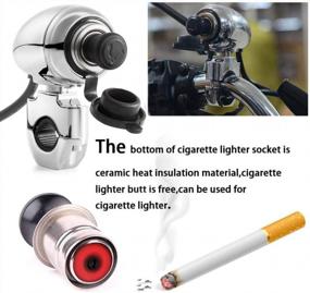 img 1 attached to Metal Motorcycle Cigarette Lighter Socket Kit With USB Charger And Built-In Lighter, 12V/24V, Compatible With 0.86-0.99 Inch Handlebars, Ideal For Charging Phones And GPS Devices While Riding