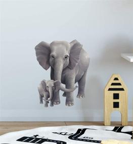 img 3 attached to 🦁 Jungle Animal Wall Decals: Safari Decor Idea for Kids Rooms - Lion, Gorilla, Koala, Panda Vinyl Art Stickers for Bedroom, Toddlers, Playroom Decoration - Perfect Birthday Gift (Elephant)