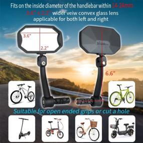 img 3 attached to Upgrade Your Cycling Experience With BriskMore'S 2022 High-Definition Convex Glass Bike Mirrors - Safe And Scratch Resistant Rearview For Mountain And E-Bikes - Get Yours Today!