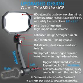 img 2 attached to Upgrade Your Cycling Experience With BriskMore'S 2022 High-Definition Convex Glass Bike Mirrors - Safe And Scratch Resistant Rearview For Mountain And E-Bikes - Get Yours Today!