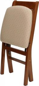 img 3 attached to Stakmore Lattice Back Folding Chair Set, Fruitwood Finish - Pack of 2