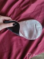 img 1 attached to Premium Silk Sleep Mask 2-Pack - Adjustable Eye Mask For Summer Travel, Reducing Puffy Eyes - 100% Real Natural Pure Silk By BeeVines (Black & Blue) review by Eric Beck