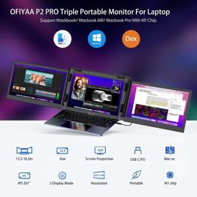 img 3 attached to OFIYAA Portable Extender Compatible 13 3 16 5 13.3", 60Hz, P2 PRO, LCD, IPS