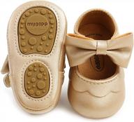 lafegen нескользящие туфли мэри джейн на плоской подошве с бантом для маленьких девочек - модельные туфли first walker из мягкой искусственной кожи для новорожденных, младенцев и малышей логотип