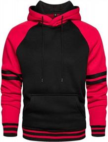 img 4 attached to Men'S Fleece Hoodie Pullover With Kanga Pockets Long Sleeve Sweatshirt