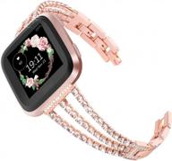 stylish and versatile fitbit versa 2 bands for women in rose gold finish by newways logo
