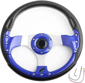 img 4 attached to YEHICY Classic Blue Golf Cart Steering Wheel For Club Car DS And Precedent EZGO Yamaha Universal Car Racing/ Golf Cart Steering Wheel