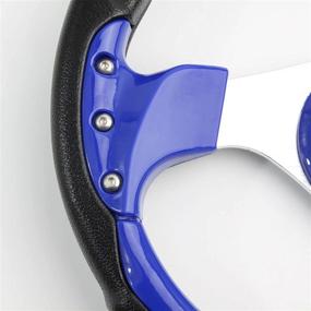 img 1 attached to YEHICY Classic Blue Golf Cart Steering Wheel For Club Car DS And Precedent EZGO Yamaha Universal Car Racing/ Golf Cart Steering Wheel