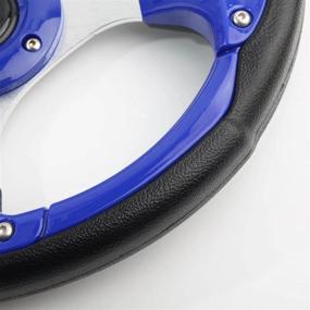 img 2 attached to YEHICY Classic Blue Golf Cart Steering Wheel For Club Car DS And Precedent EZGO Yamaha Universal Car Racing/ Golf Cart Steering Wheel